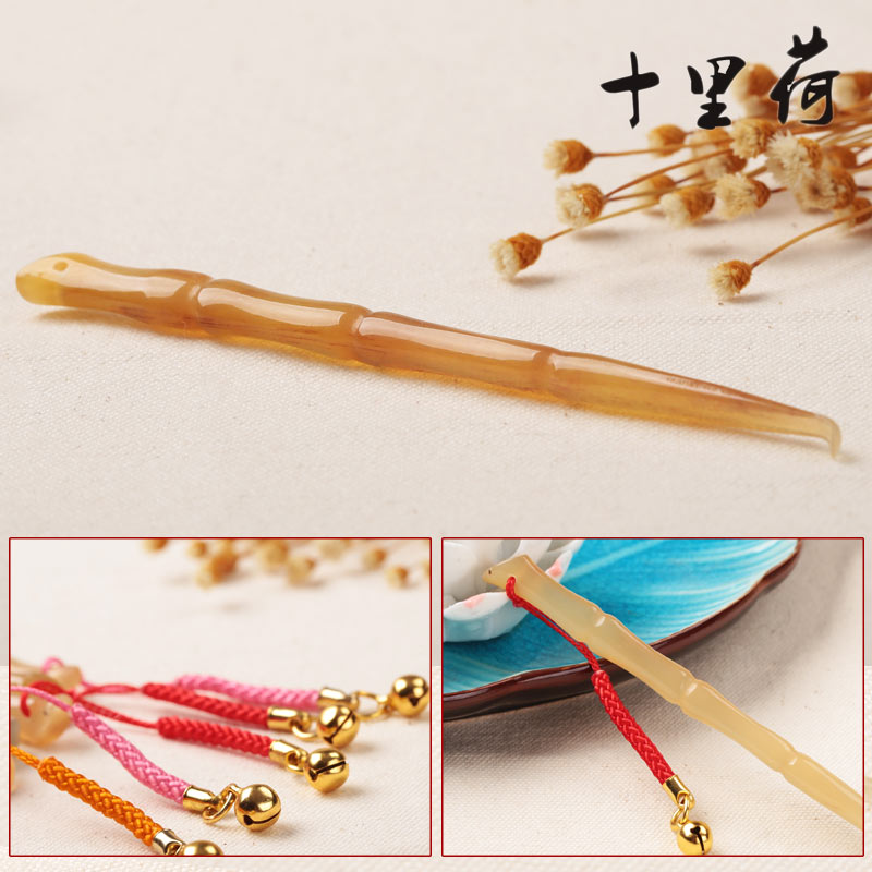 十里荷天然绵羊角儿童耳扒挖耳勺手工掏耳勺工具采耳屎吸耳扒