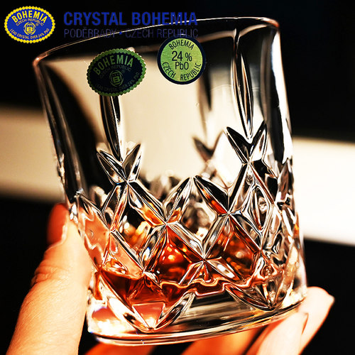 捷克BOHEMIA进口水晶玻璃洋酒白兰地干邑杯威士忌酒杯子酒具套装
