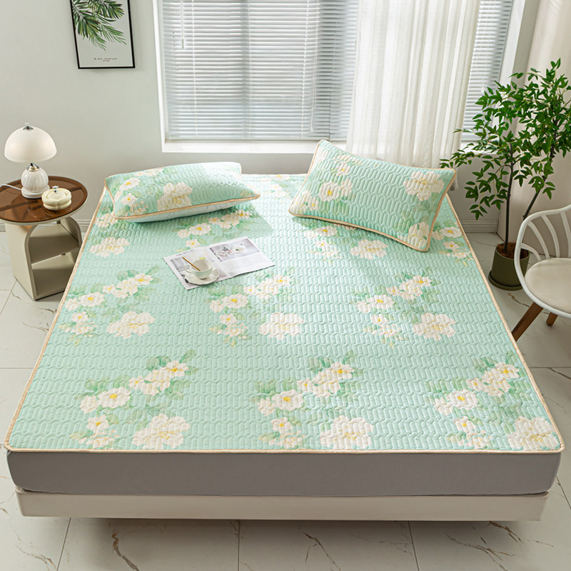 母婴a类泰国乳胶凉席三件套床笠款夏天冰丝席子可机洗加厚夏凉席