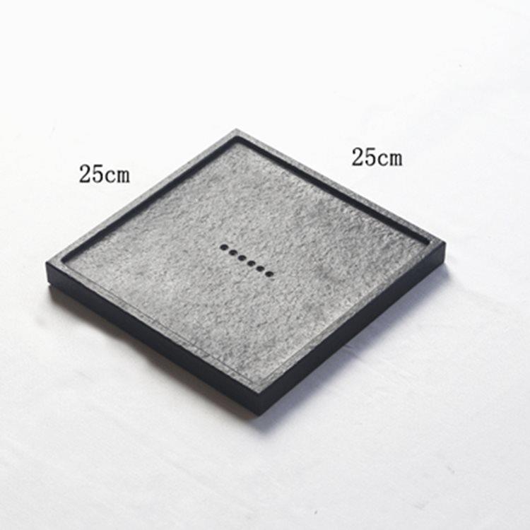 黑金石茶台乌金石茶盘小号大号石材茶具整套家用简约功夫排水茶海
