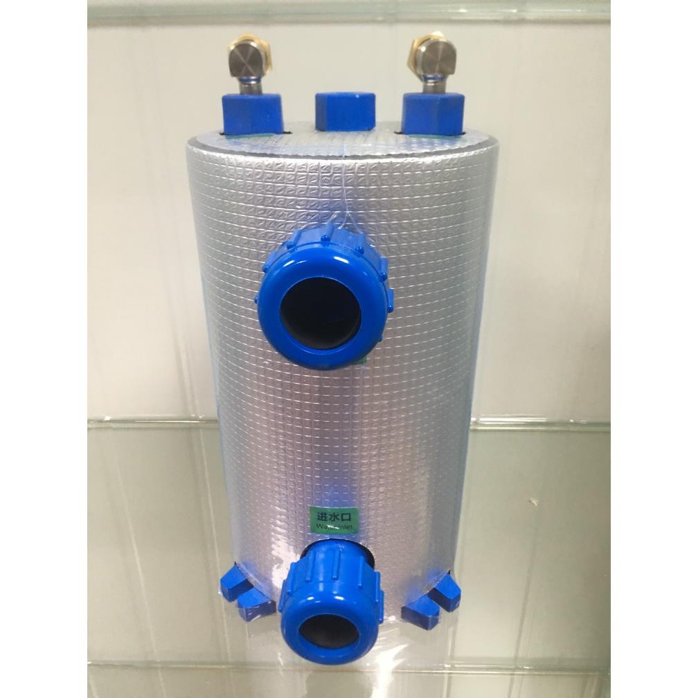 j8养殖换热器鱼缸蒸发器蒸发器制冷机钛管123鱼池冷水机炮海鲜g3