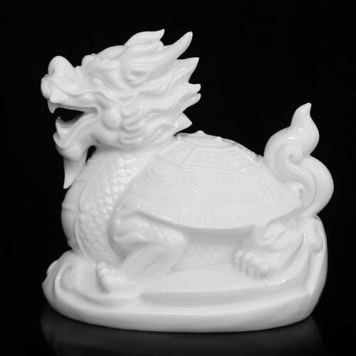 陶瓷招财小龙龟摆件风水镇宅家居八卦龙龟客厅工艺开业装饰品摆设