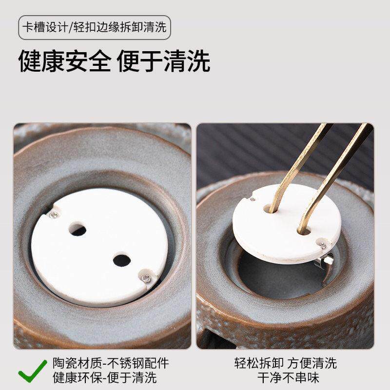 新款高档陶瓷懒人功夫茶具套组家用石磨自动泡茶壶茶杯茶台一整套