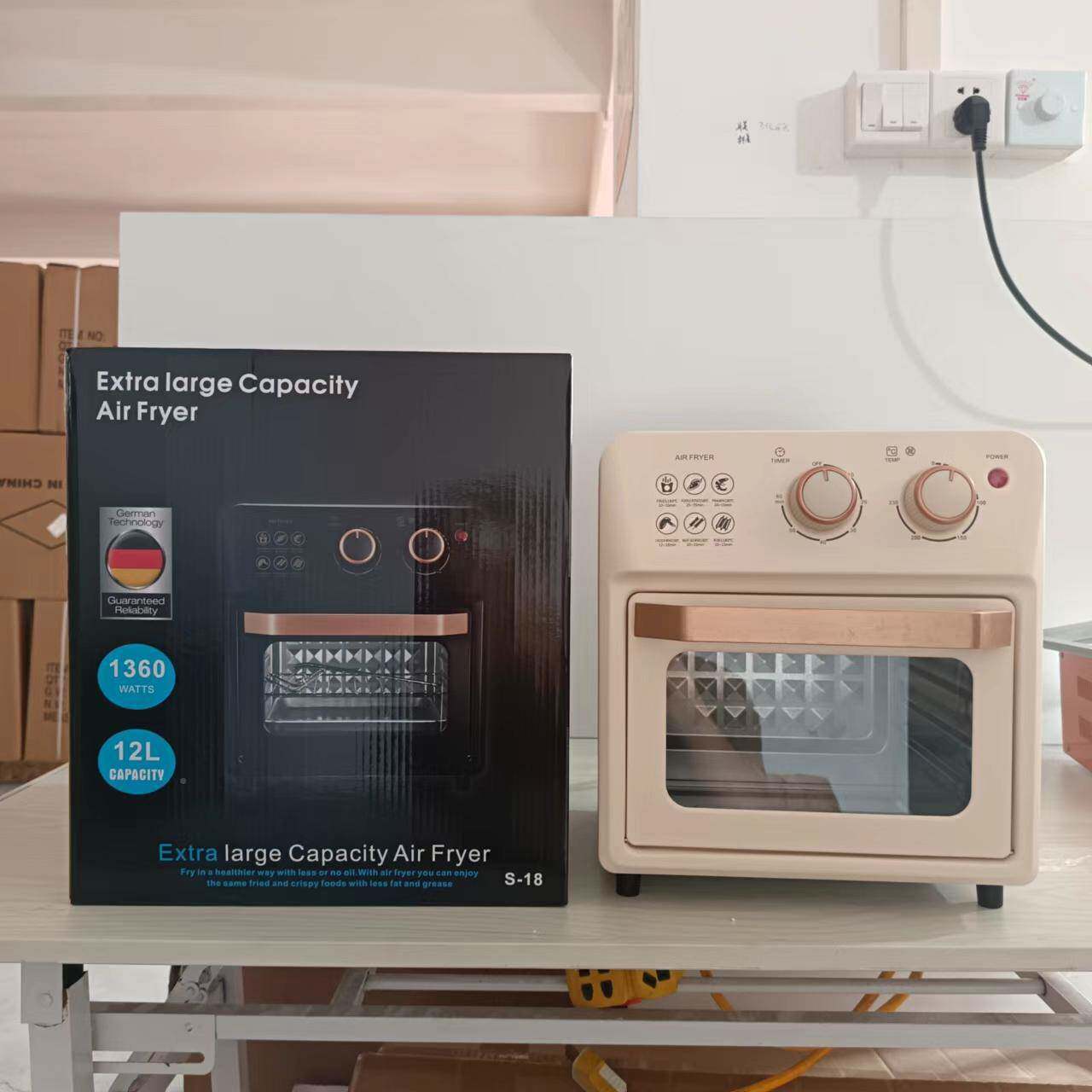 英文大容MK-400量空气锅Airfr炸yer功多可视无油电炸锅能空气烤锅