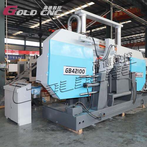 工业级重型卧式锯床GB42100 双立柱防震底座 模具钢圆钢金属锯床