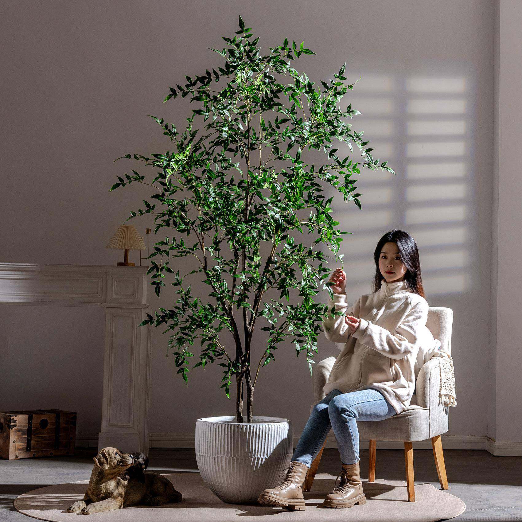 仿真绿植南天竹室内客厅沙发装饰假树大型仿生植物落地盆栽摆件,鲜花速递/花卉仿真/绿植园艺,割草机/草坪机,淘宝优惠券,粉丝福利购,淘宝优惠卷