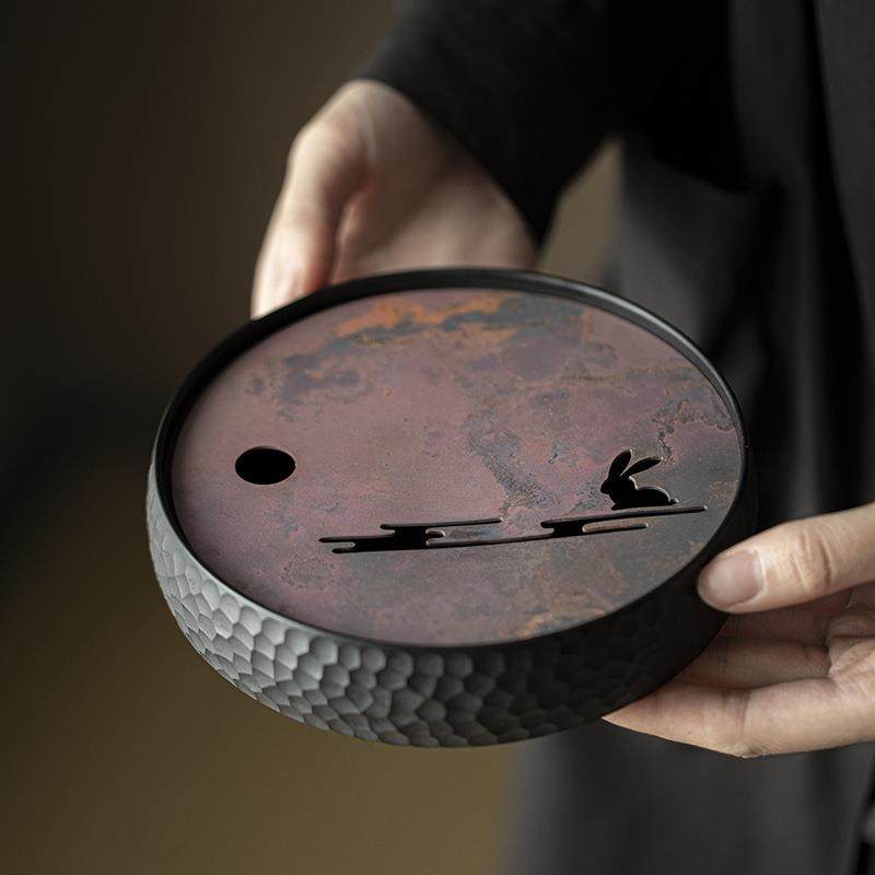 宜兴紫砂储水壶承干泡台茶盘茶杯垫盖碗泡茶壶垫子茶宠摆件底座托