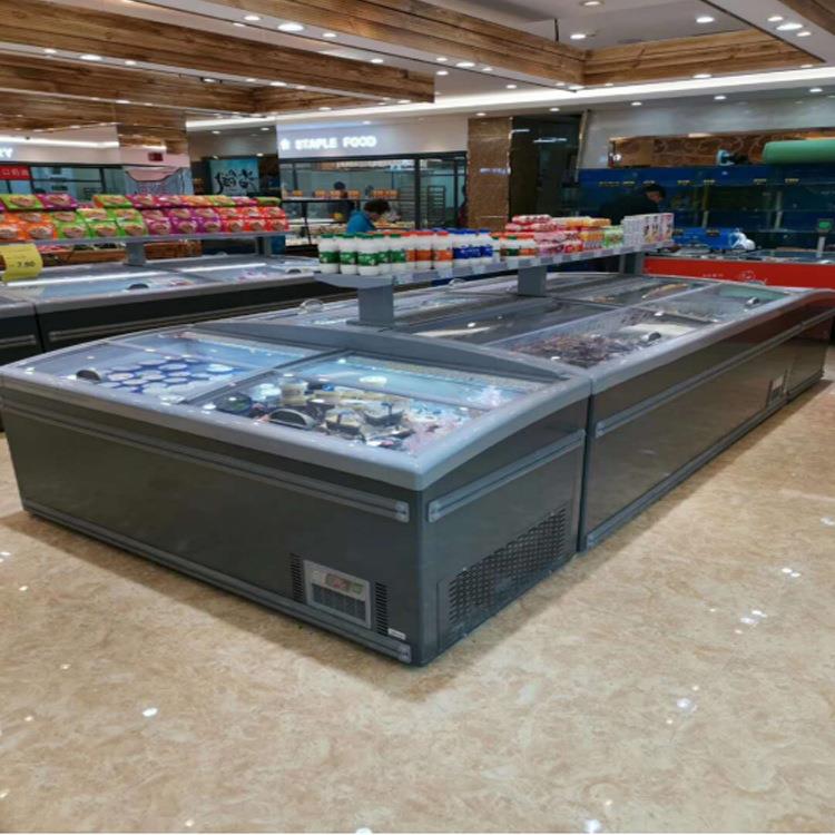 商用节能卧式冰柜超市便利店柜2米组合冷冻岛柜图片