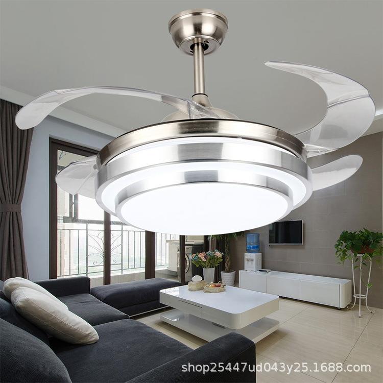led隐形风扇灯超亮吊扇灯带风扇吊灯简约客厅卧室餐厅灯厂家