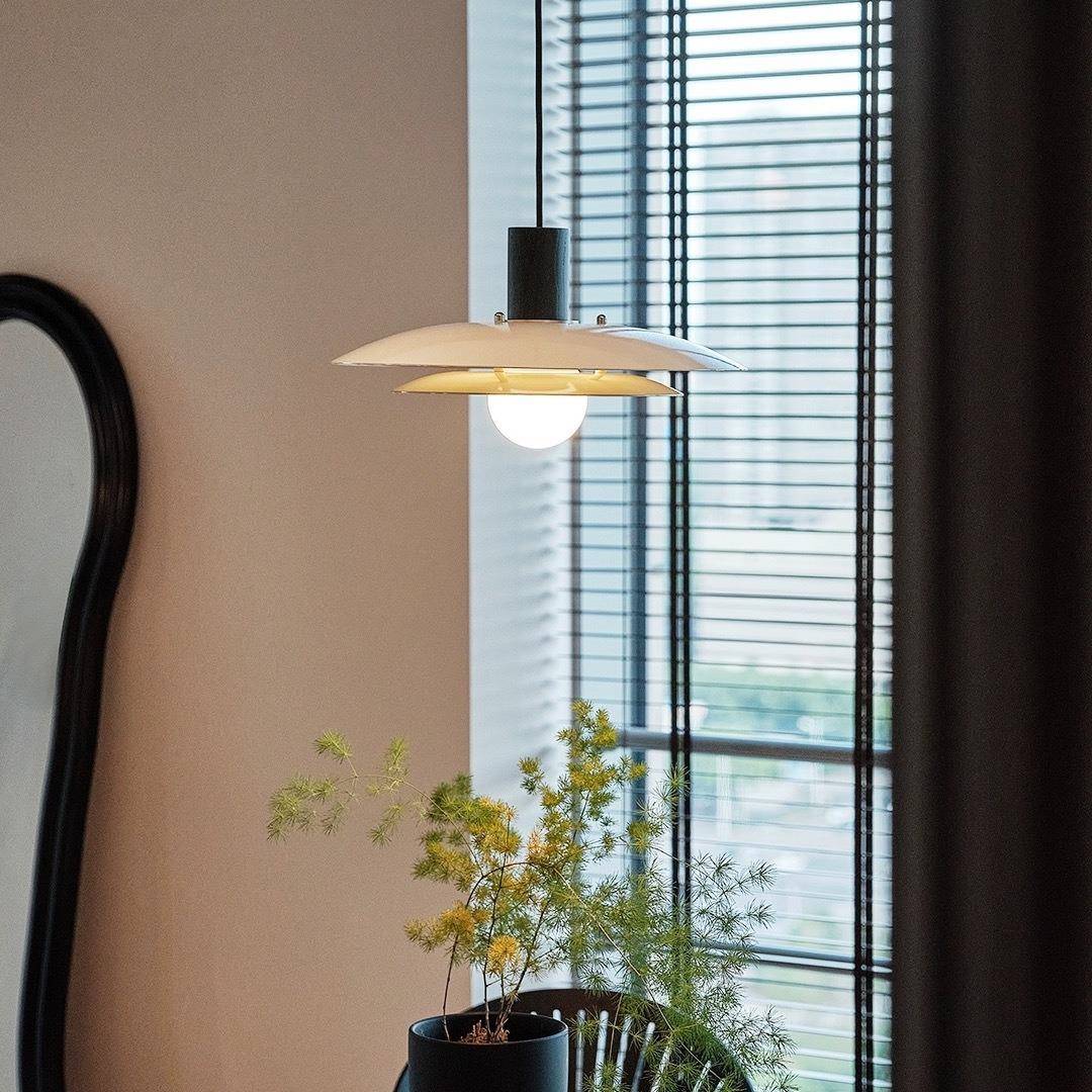 法式奶油风餐厅灯飞碟吊灯ph5中古复古简约轻奢餐桌吧台设计灯具