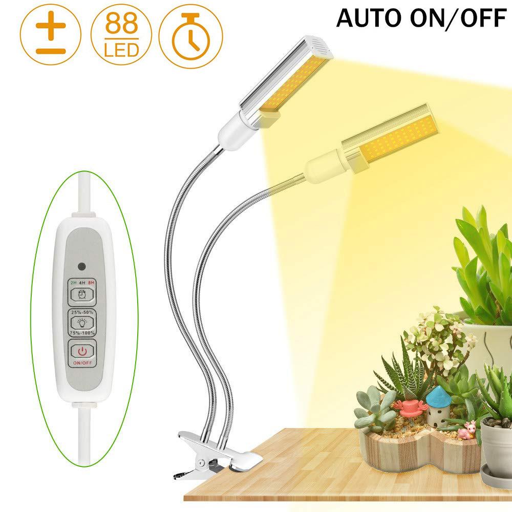 2019款新款双头植物生长灯E27灯泡夹子补光灯led全光谱植物灯