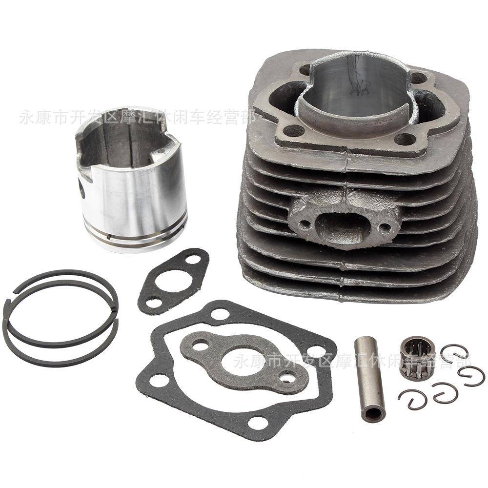 80CC自行车改装配件 二冲程发动机缸筒缸体活塞环垫片全套4.7CM