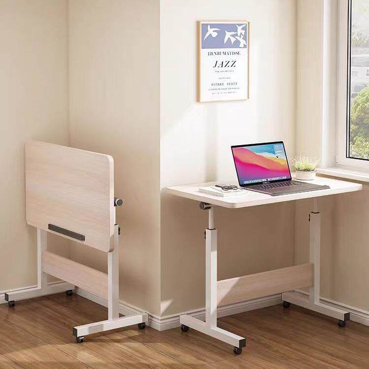 可移动升降折叠桌带滚轮简易家用卧室床边小桌子笔记本多用折叠桌