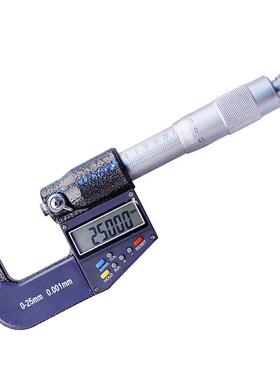 数显尺0-2分5mmMMX7键厚数显千分尺高精度电千子外径数壁显千分尺