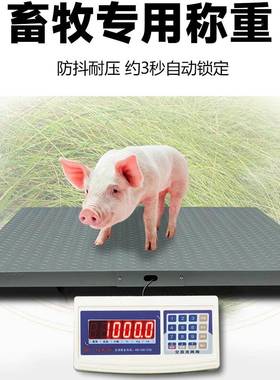 地磅15-3吨称牛羊地猪称带围栏SCS工厂物流2吨磅秤吨磅秤小型