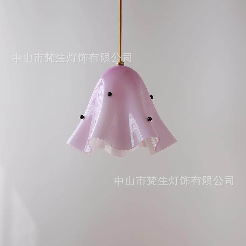 裙玄摆头系列法式复古创意玻厅璃灯570罩餐卧室床灯关氛围吊灯,家装灯饰光源,智能吊灯,淘宝优惠券,粉丝福利购,淘宝优惠卷
