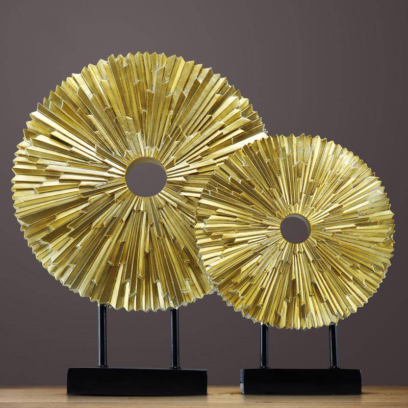 欧QKD1241式创意圆满屏风手工件客厅摆书装饰房品设酒摆店装饰树