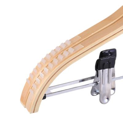 简约木挂质衣架家用衣带夹衣裤两用子木专色衣原撑服装店用睡衣裤