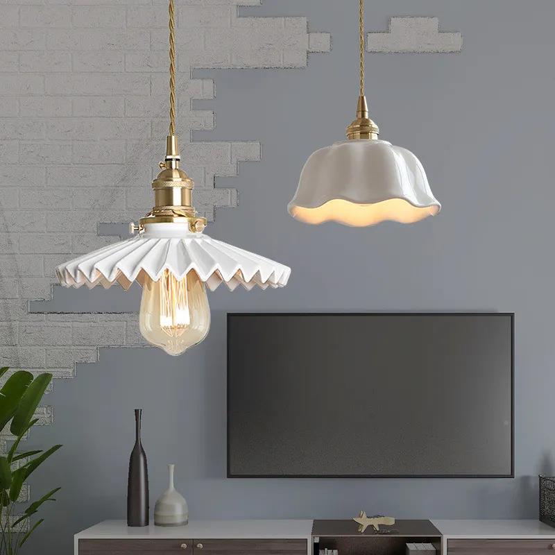 日黄式陶瓷吊灯酒吧台入户台铜岛灯具飘BYG-379窗意卧室床头长线