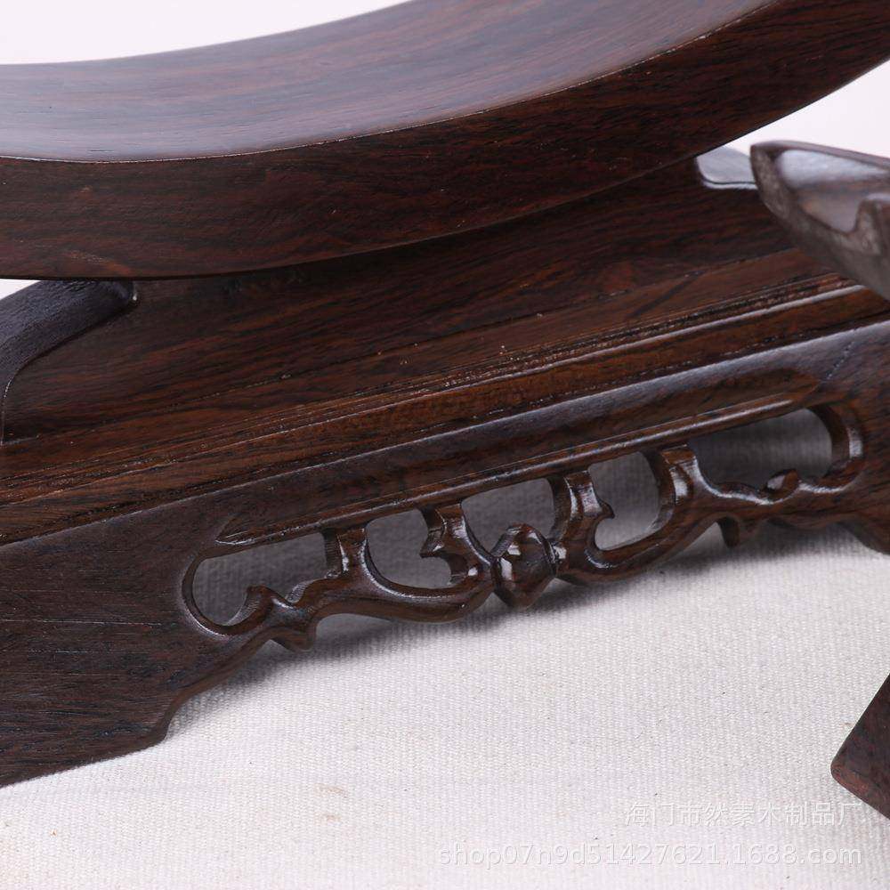 KFT红中式象牙架实木牛角支架黑檀木质木刀家剑架直剑托木底座厂