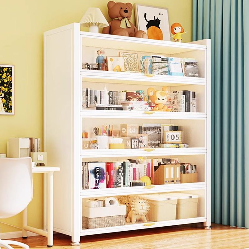 钢brd体制书用柜物柜一带门儿童书架防尘家展示柜落地置物架收储