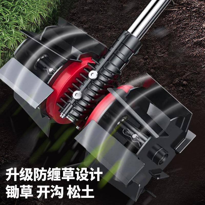 割草除草轮松土轮开深耕翻割灌机新款SOB防缠土绕齿轮箱机配件沟