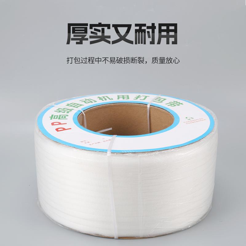 厂家供997应P透明打包带P料机用带工业动热熔带塑包装带捆自扎带