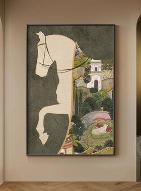 中古厅风客TRY-2949装饰画高感电视玄柜壁画法式关美拉德沙发背景