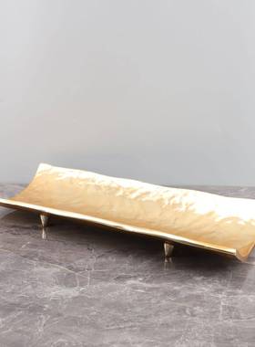 新中式0496创意竹节树件脂果盘托摆盘客厅玄关茶柜几电视家居软装