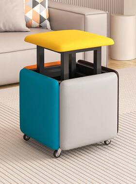 多功能魔方凳组折叠凳家用凳可合叠OAN放沙凳几板凳发可茶收纳小