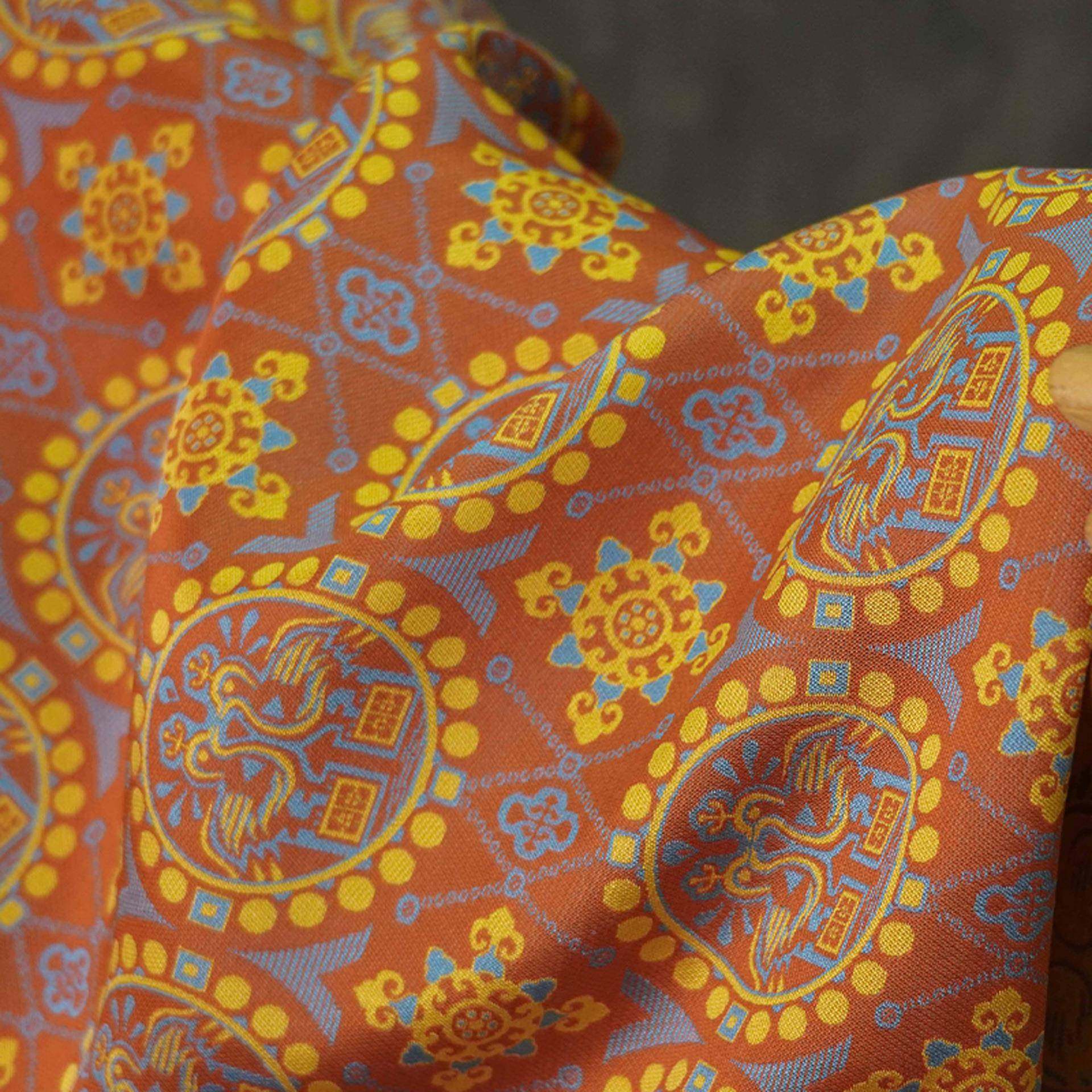 国风JY-B2-47唐装橙黄色中马色织装饰面料式抱提枕花窗帘甲布,居家布艺,海绵垫/布料/面料/手工diy,淘宝优惠券,粉丝福利购,淘宝优惠卷