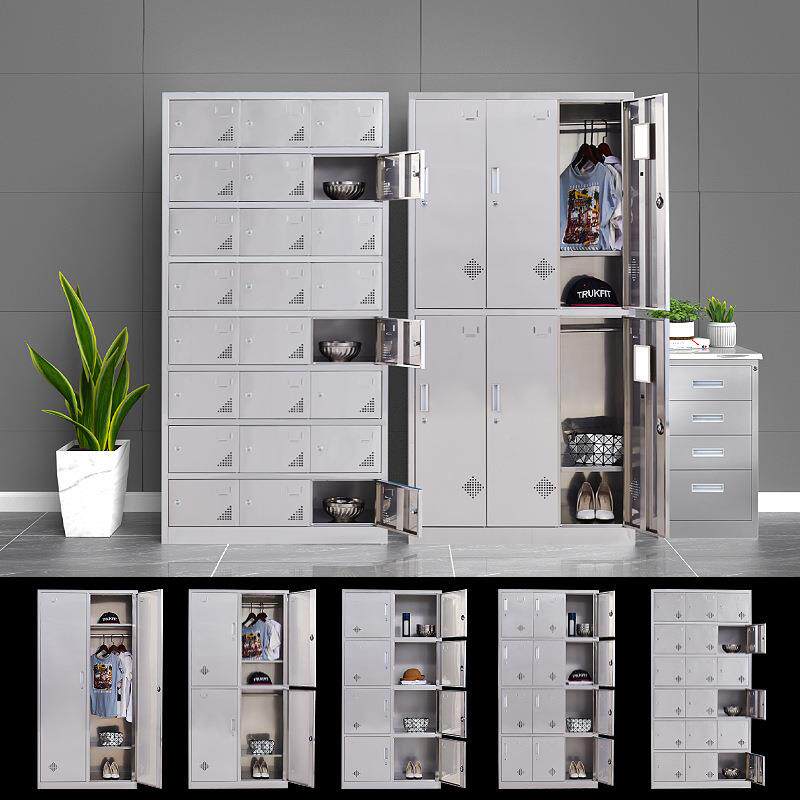 my-2023-不锈净钢更柜无4尘化车间30换衣衣柜带锁员工宿舍浴室多