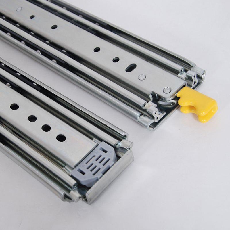 76重型滑76宽重型轨宽锁房车改装滑道导轨工业抽屉业机带柜三节工