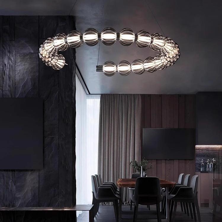 新款意式设计师客厅吊灯艺术卧室玻璃灯书房床头意大利珍珠餐厅灯