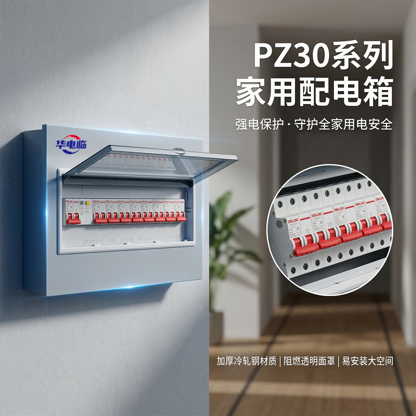 成套家用PZ30配电箱强电箱暗装空开盒子控明装漏电闸保护空气开关