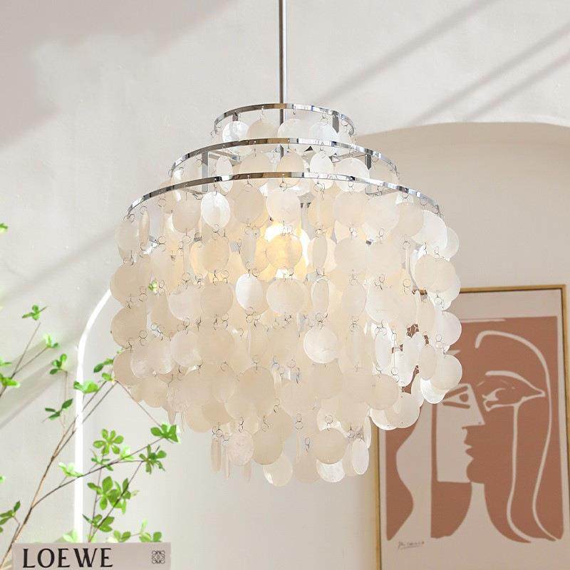 意卧大法式珍珠客利厅贝壳吊灯餐厅522室衣间帽美式复古浪漫风铃,家装灯饰光源,智能吊灯,淘宝优惠券,粉丝福利购,淘宝优惠卷