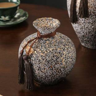 餐桌客厅台青面插摆件复水培花瓶仿真花高花盆青瓷陶2024花瓷古花