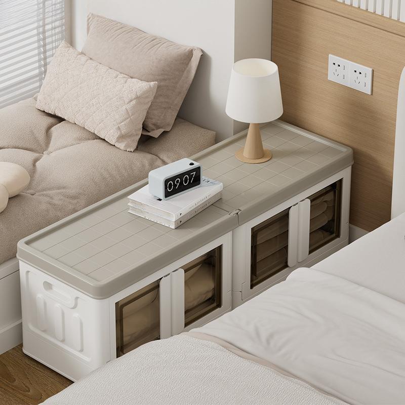 服收纳箱大量家用衣容带盖防尘衣被物子整理箱飘窗床边985收纳柜