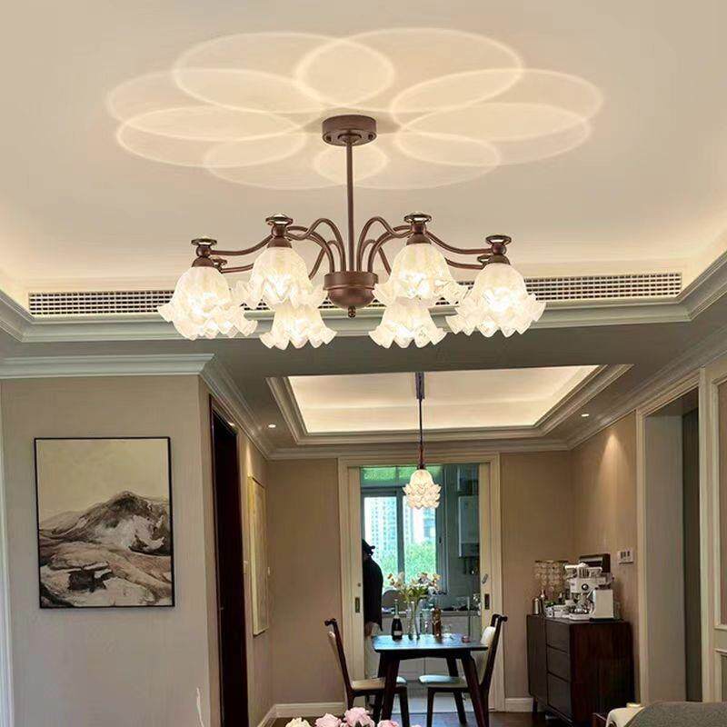 南洋复餐厅吊美式中古古风护眼客灯厅卧室床头灯铃Lighting兰花三