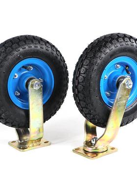 12寸811充气橡胶向轮手推车轮子重万型脚轮虎车轮胎35轱0-5打老气