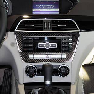 适用于奔驰C级W204空调CD面改碳板C22C0CDI200C350汽碳纤维车装
