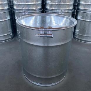 40敞升1口0加仑缩底L镀锌口钢桶全新开化工大76339铁桶道具装饰桶