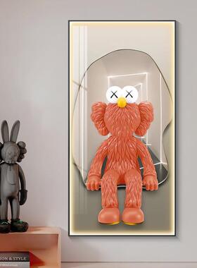 潮wkas挂潮玩公仔画卧室床装饰画牌现代简约主卧房间背景墙壁画客