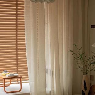 法式 中古HBR原木复古风室卧亚麻窗帘遮光遮高级感木百叶纱阳升降