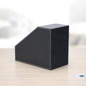 A4革两排文件框意皮文件座桌面创收纳框商务办公用架品资料定制