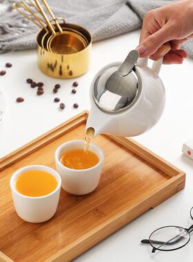 日式BWA陶瓷茶壶茶水分泡茶茶壶家离用餐厅茶水带壶单壶过滤网具