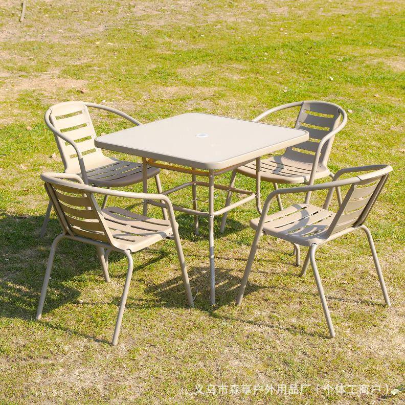 户桌椅套装桌椅艺带伞藤椅阳台休闲庭院铁桌外椅装花园茶几组合室