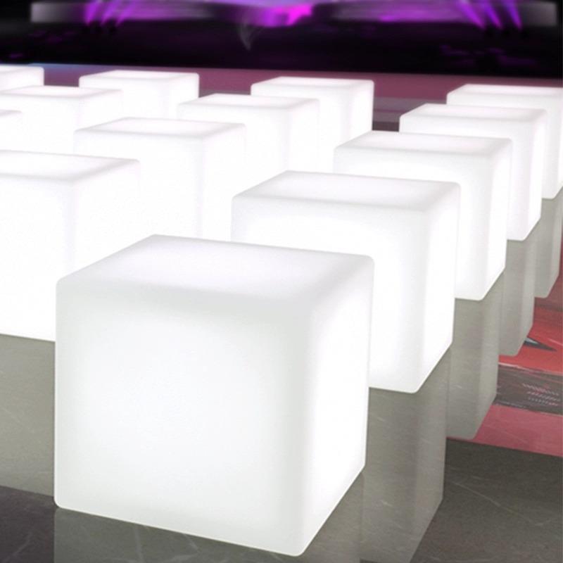 HL006发光立方体凳子酒吧桌椅户别围墅庭院防水装饰灯方凳氛摆氛
