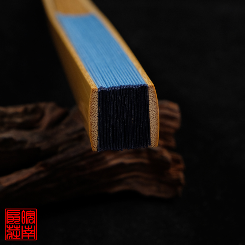 7-9.5寸18方水磨玉竹暗钉折扇男古风竹扇骨文玩扇子皖南扇庄定制