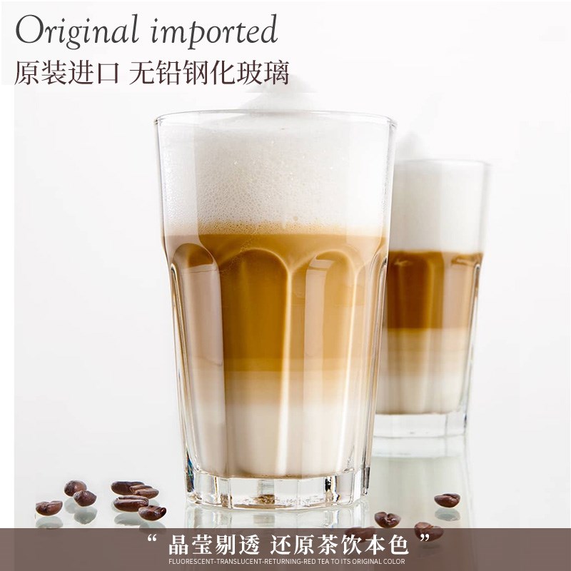 进口无铅钢化玻璃杯耐高温可微波炉喝水杯饮料果汁杯子威士忌酒杯